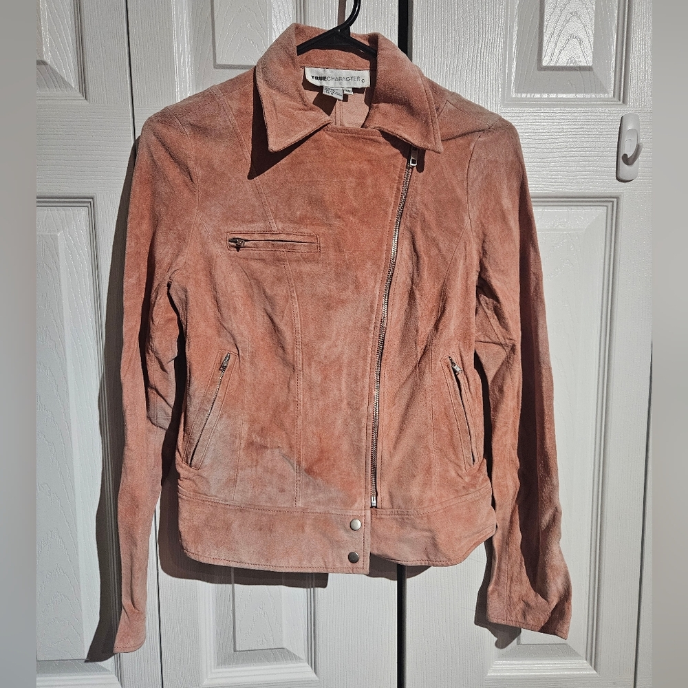 100% Genuine Leather Jacket | True Character Size XS Light Pink